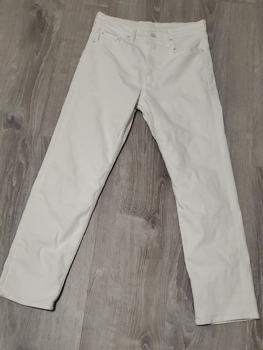 MOTHER White Cropped Ankle Jeans